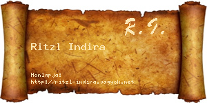 Ritzl Indira névjegykártya
